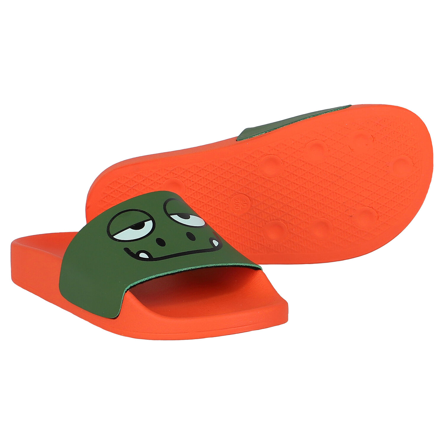 Boys Green & Orange Gecko Sliders, 1, hi-res