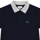 Boys Navy Blue Logo Polo Shirt, 1, hi-res