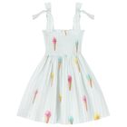 فستان شاطئ آيس كريم أخضر للبنات, 1, hi-res