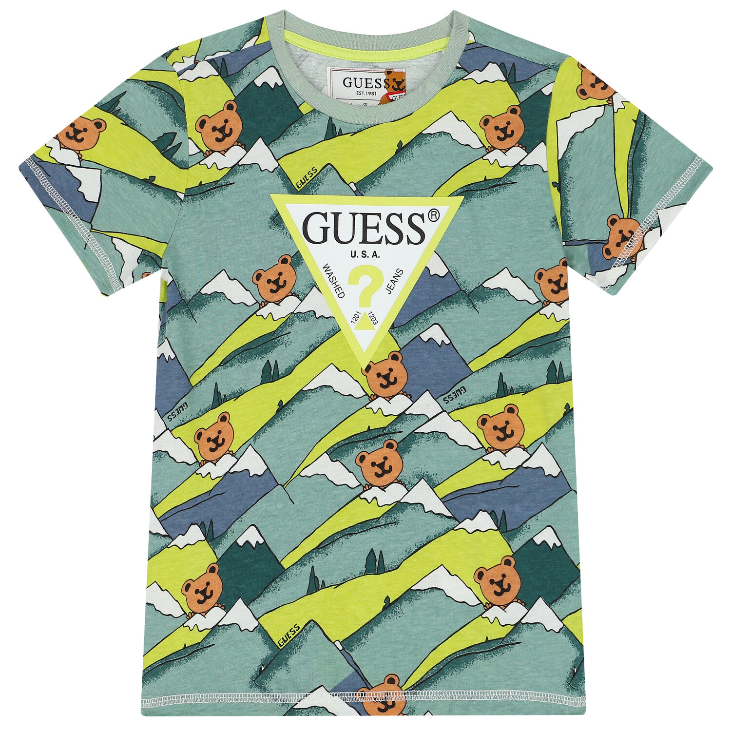 Boys Green & Navy Logo Trousers Set, 1, hi-res