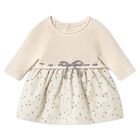 Baby Girls Ivory Knitted Dress, 1, hi-res