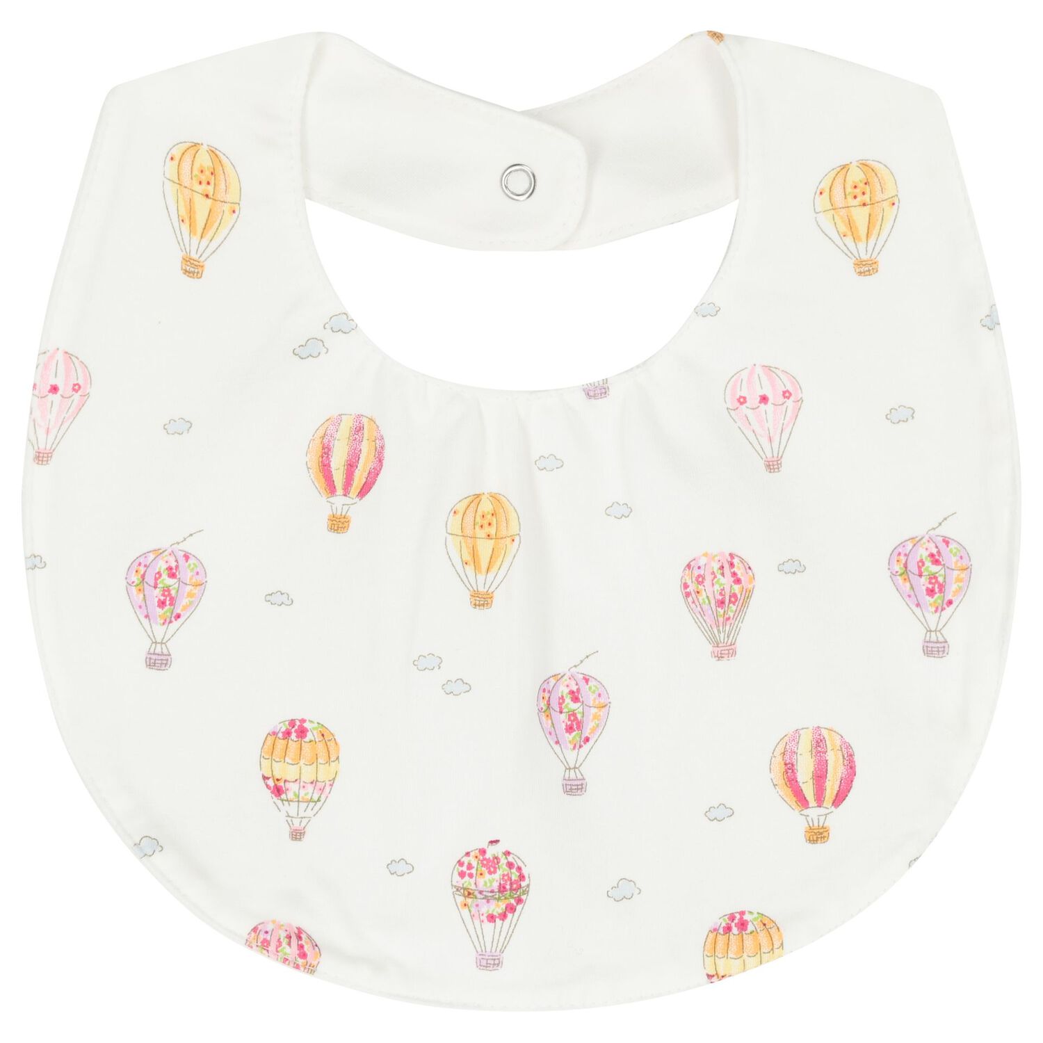 Baby Girls White & Pink Bibs ( 2-Pack ) , 1, hi-res
