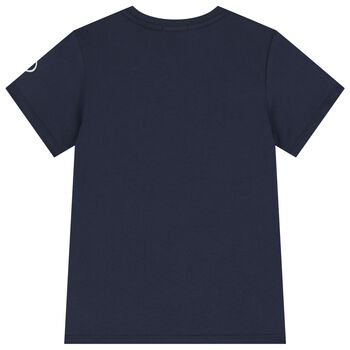Boys Navy Blue Logo T-Shirt