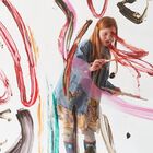 Girls Multi-Colored Shooting Stars Dress, 1, hi-res