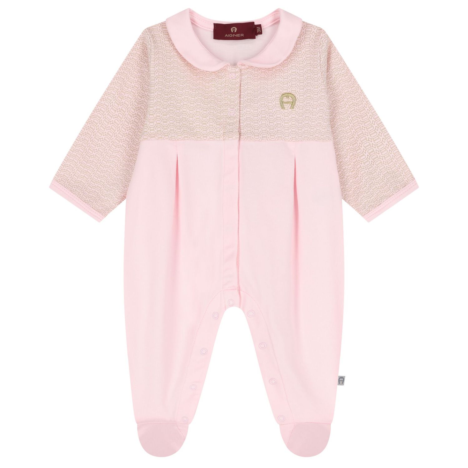 Baby Girls Pink & Gold Logo Babygrow Gift Set, 3, hi-res
