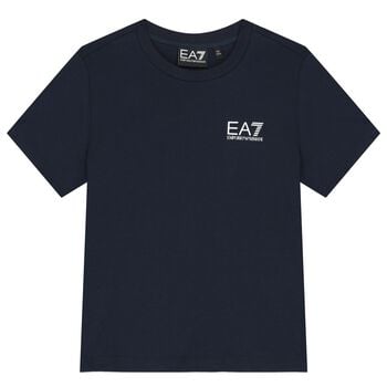 Boys Navy Blue Logo T-Shirt