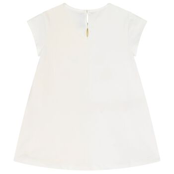 Girls White & Yellow Dress