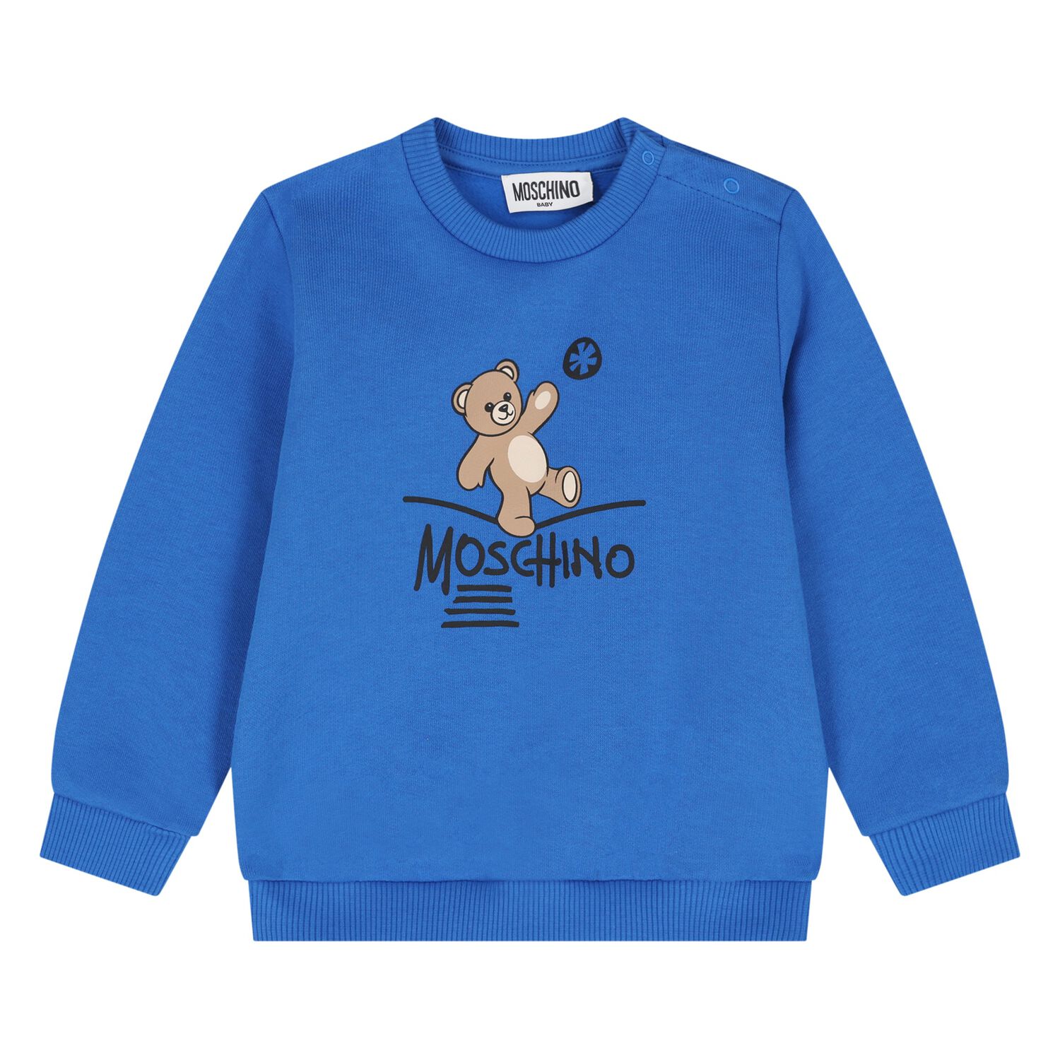 Younger Blue Teddy Bear Logo Sweatshirt, 1, hi-res