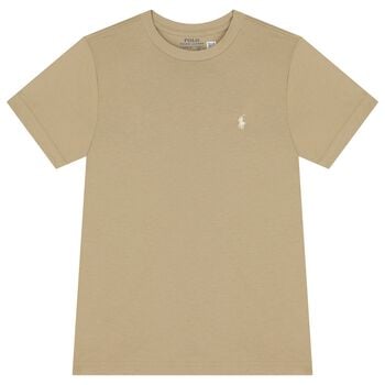 Boys Beige Logo T-Shirt
