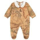 Ivory & Beige Geo Map Babygrow Gift Set, 2, hi-res