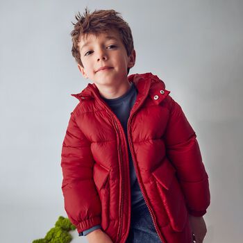Boys Red Puffer Jacket