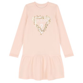 Girls Pink Logo Dress