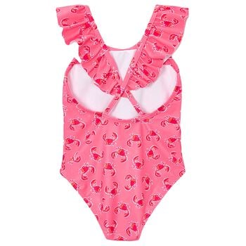 Girls Pink Crabs Swimsuit