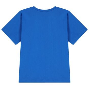 Blue Teddy Bear Logo Long Sleeve Top