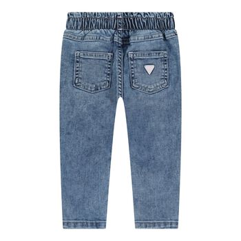 Baby Girls Blue Logo Denim Jeans