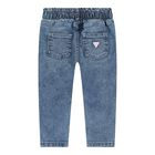 Baby Girls Blue Logo Denim Jeans, 1, hi-res