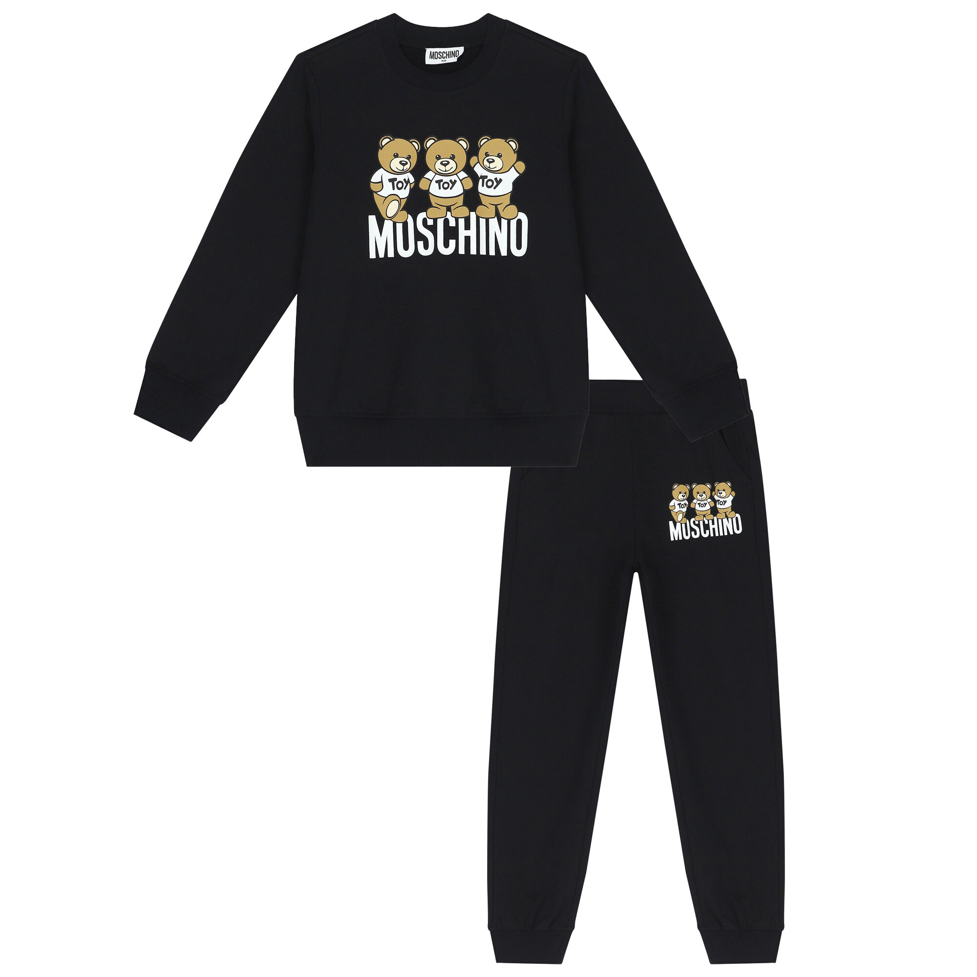 Moschino Black Teddy Bear Logo Tracksuit Junior Couture