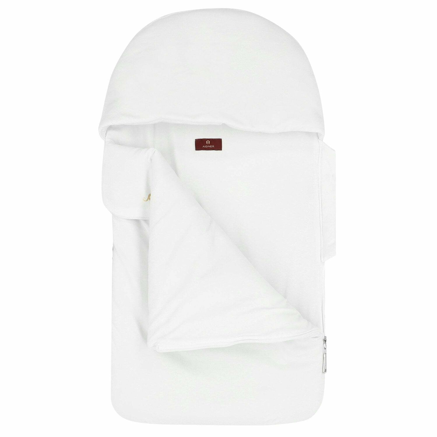 Baby Girls White & Gold Baby Nest, 1, hi-res