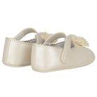 Baby Girls Gold Leather Pre Walker Shoes, 1, hi-res