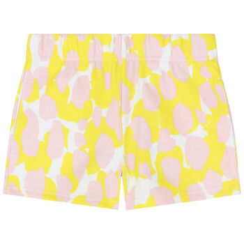 Girls White, Yellow & Pink Shorts