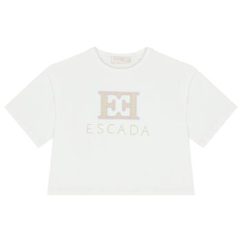 Girls White Logo T-Shirt