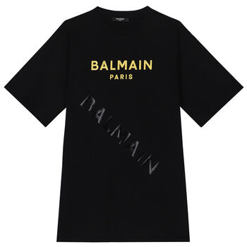 Girls Black Logo Dress