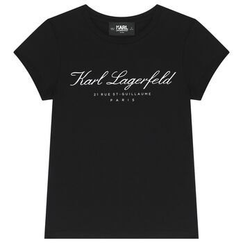 Girls Black Logo T-Shirt