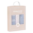 مناديل قماش موسلين أولاد  باللون الأبيض والأزرق (3 قطع), 3, hi-res