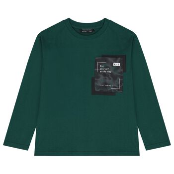 Boys Green Long Sleeve Top