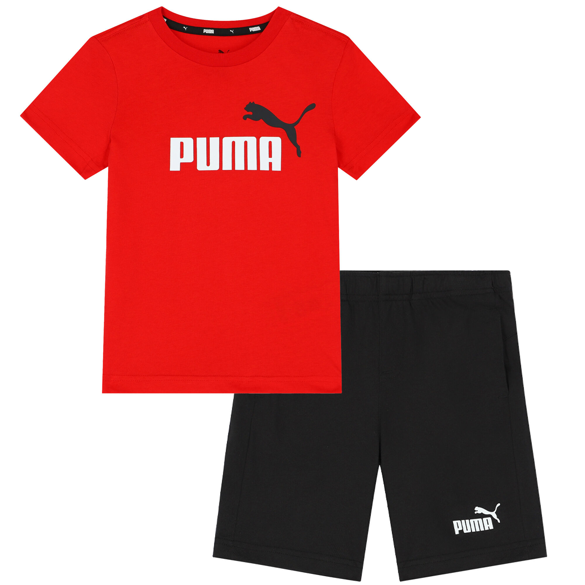 Puma Boys Red Black Logo Shorts Set Junior Couture Oman