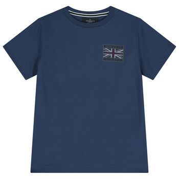 Boys Navy Blue Logo T-Shirt