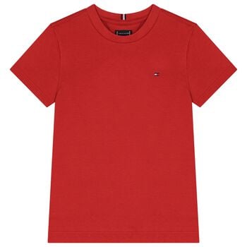 تيشيرت اولاد بالشعار باللون الاحمر 