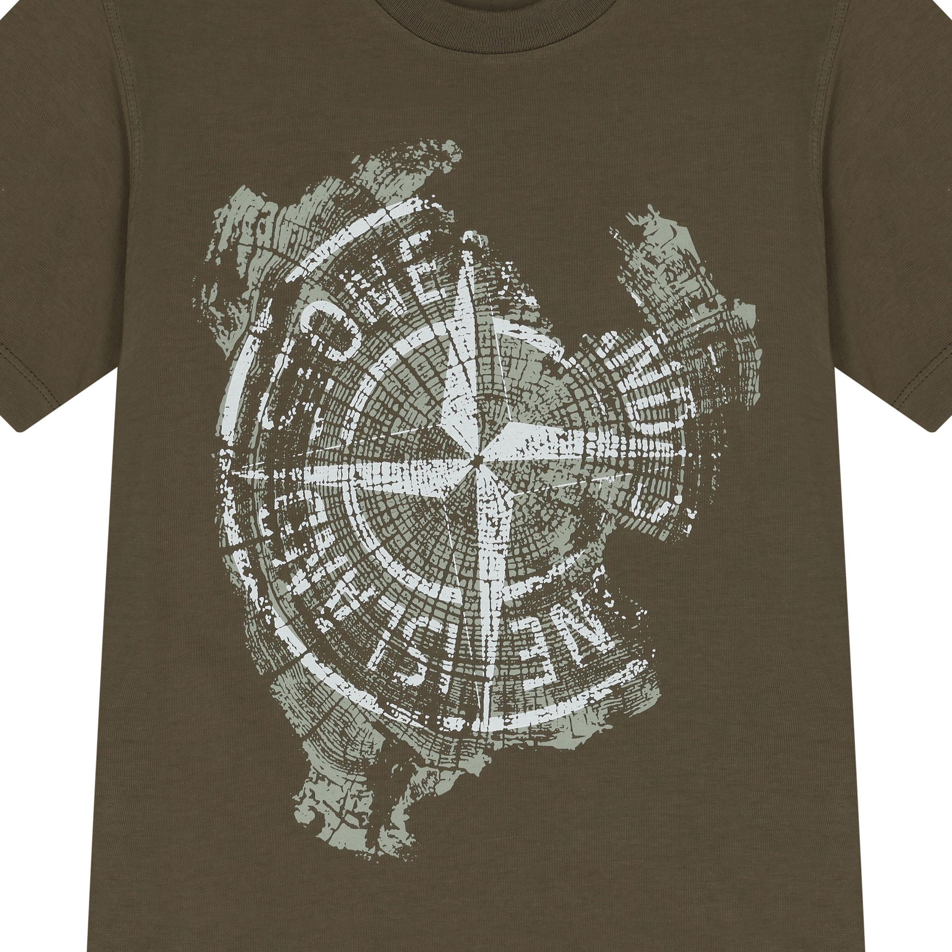 Stone Island Boys Green Logo T-Shirt | Junior Couture