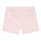 Girls White & Pink Choupette Logo Shorts Set, 1, hi-res