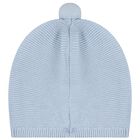 Baby Boys Blue Logo Knitted Hat, 2, hi-res