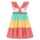Girls Multi-Colored Checkered Dress, 1, hi-res
