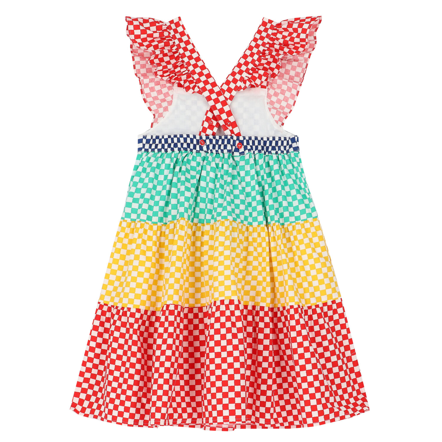 Girls Multi-Colored Checkered Dress, 1, hi-res image number null