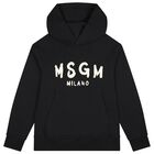 Black & Ivory Logo Hooded Top, 2, hi-res