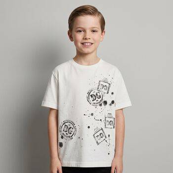 Boys White Logo T-Shirt
