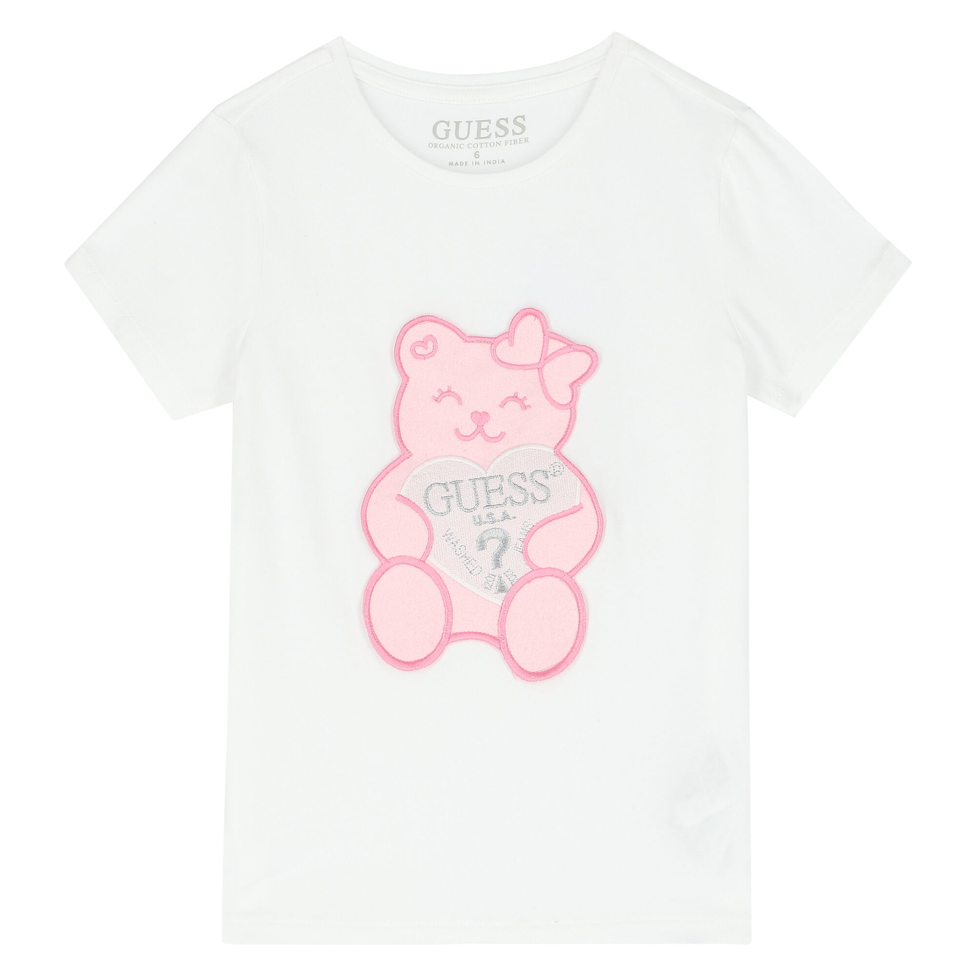 Pink guess t 2024 shirt