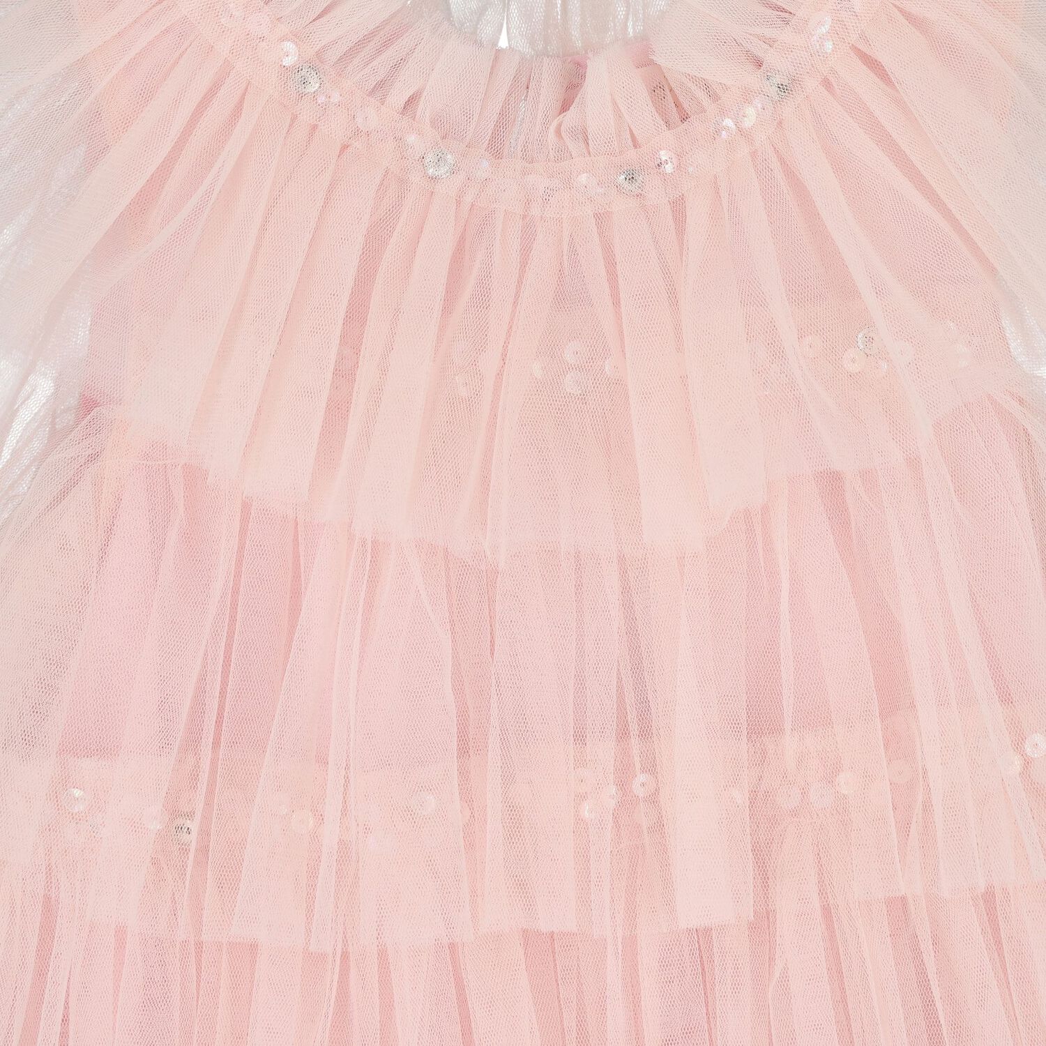 Baby Girls Pink Layered Tulle Dress Set, 1, hi-res