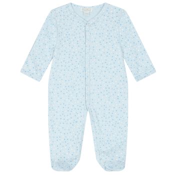 Baby Boys White & Blue Stars Babygrow