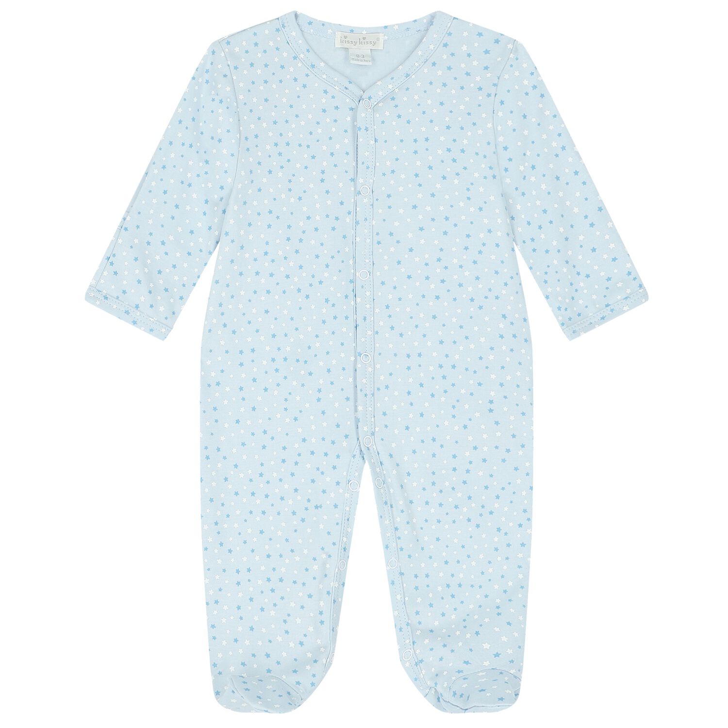 Baby Boys White & Blue Stars Babygrow, 2, hi-res image number null