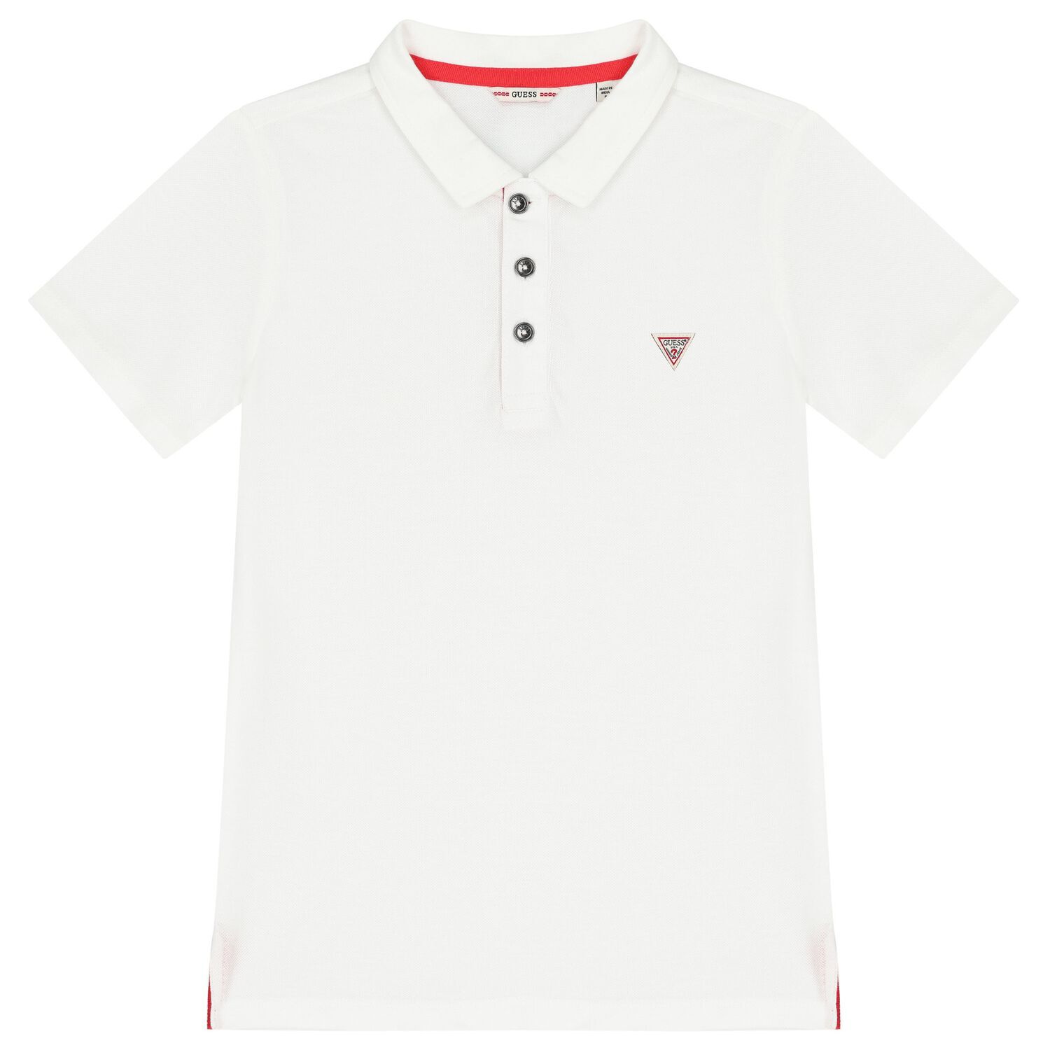 Boys White Logo Polo Shirt, 1, hi-res image number null