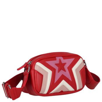 Girls Red Star Leather Bag ( 18CM )