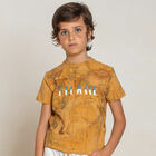 Boys Beige Geo Map T-Shirt, 1, hi-res
