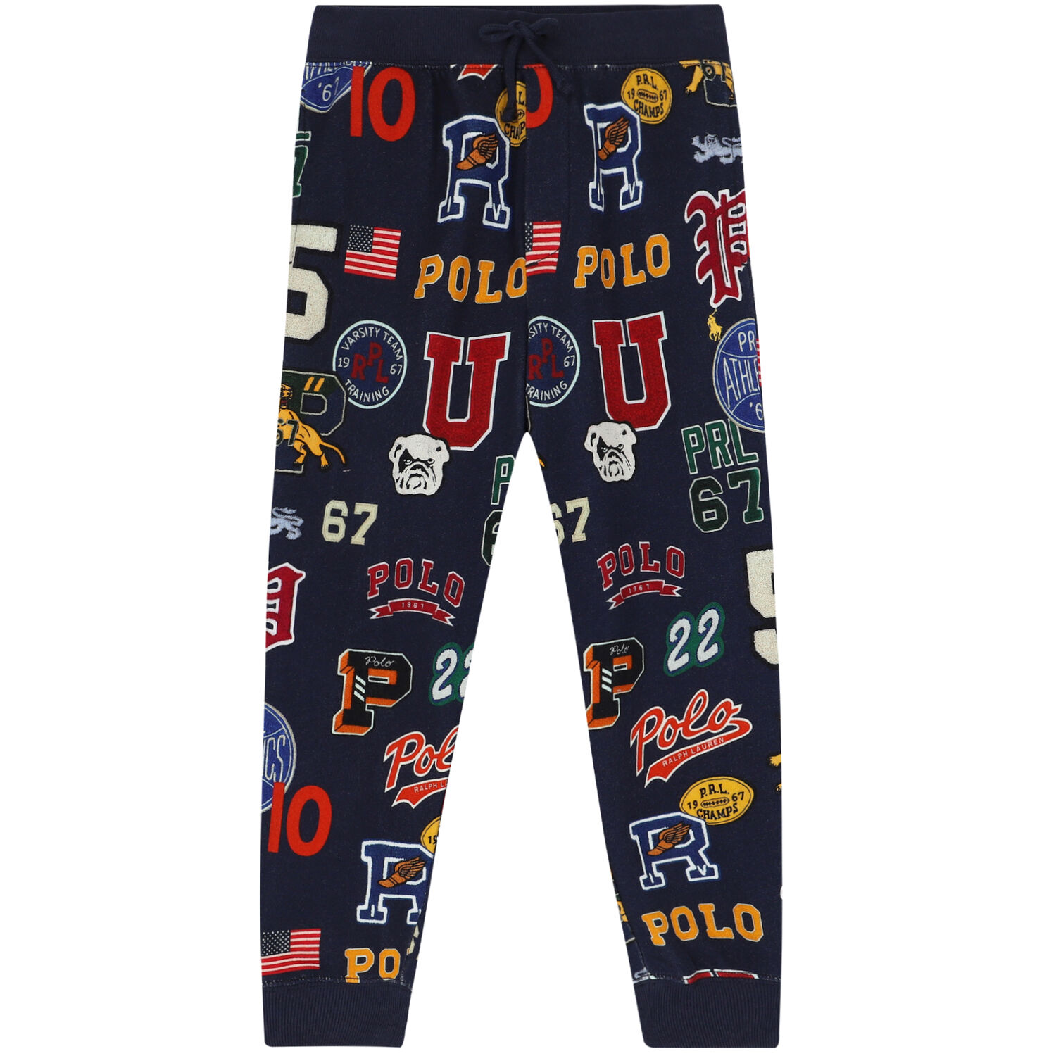 Boys Navy Logo Joggers, 1, hi-res