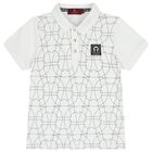 Boys White Logo Polo Shirt, 1, hi-res
