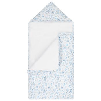 Baby Boys White & Blue Toile Nest