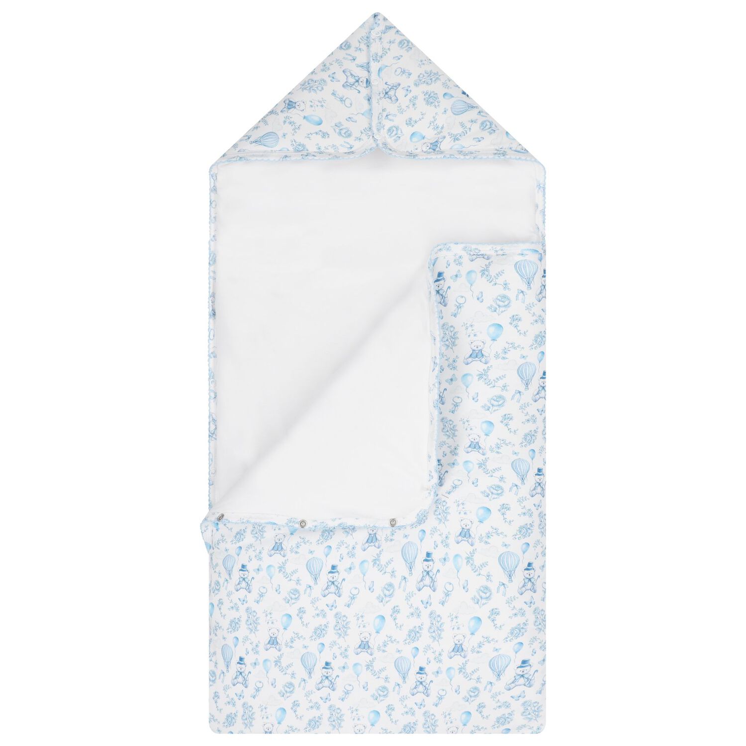 Baby Boys White & Blue Toile Nest, 2, hi-res image number null